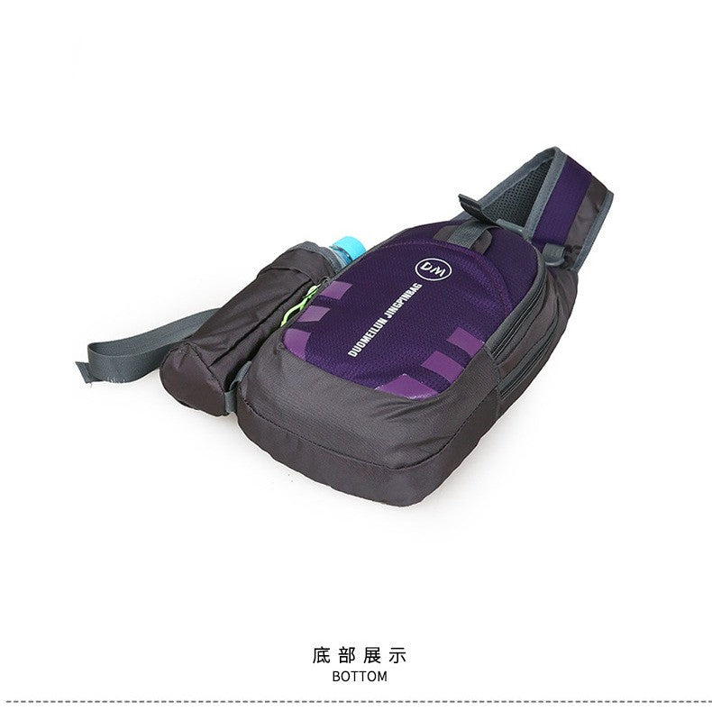 Men's Casual Crossbody Bag Unisex Outdoor Water Bottle Shoulder Bag Multi-functional Travel Waist Bag Fashion Men's Chest Bag Ox