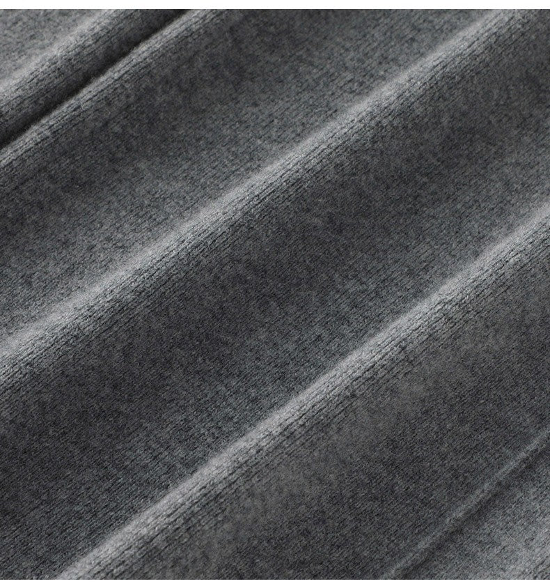 High Waist Wide Leg Woolen Pants Women's Loose Casual Black Long Trousers Autumn Fashion Elegant Commuting Style