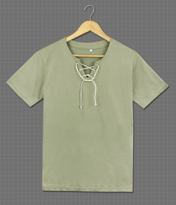 Green / Gray Color Long / Short Sleeve T-shirt Eren Jaeger Cosplay Costume Daily Casual Shirt Anime Clothing