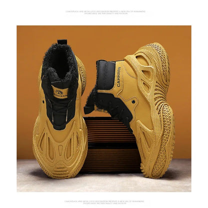 2025 Men's new breathable mesh trendy elastic band slip-on casual thick-soled sports shoes