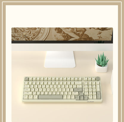 Teclado Mecânico com Fio Ajazz AK992, Layout Completo de 98 Teclas, Hot-Swap, Teclado USB para Jogos, Botão de Tecla Multimídia para Desktop PC Laptop