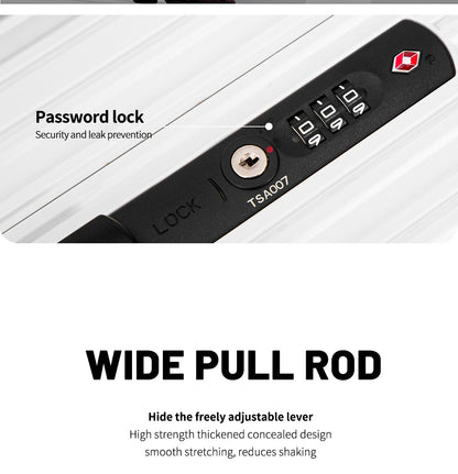 Classic Fashion Unisex New Roller Luggage Letter Design Large Capacity Business Travel Luggage