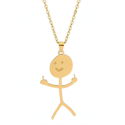 Colares de Rock Punk para Homens, Colar Masculino com Personagem de Grafite Criativo Engraçado, Joias para Festa, Presentes de Aniversário para Casais, Atacado