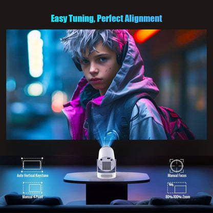 Projetor Magcubic 8K HY300 Pro+ com alto-falante embutido de 5W, 1280*720P, Android 14, 8000 Lumens, Wifi6, BT5.4, Portátil para uso Externo