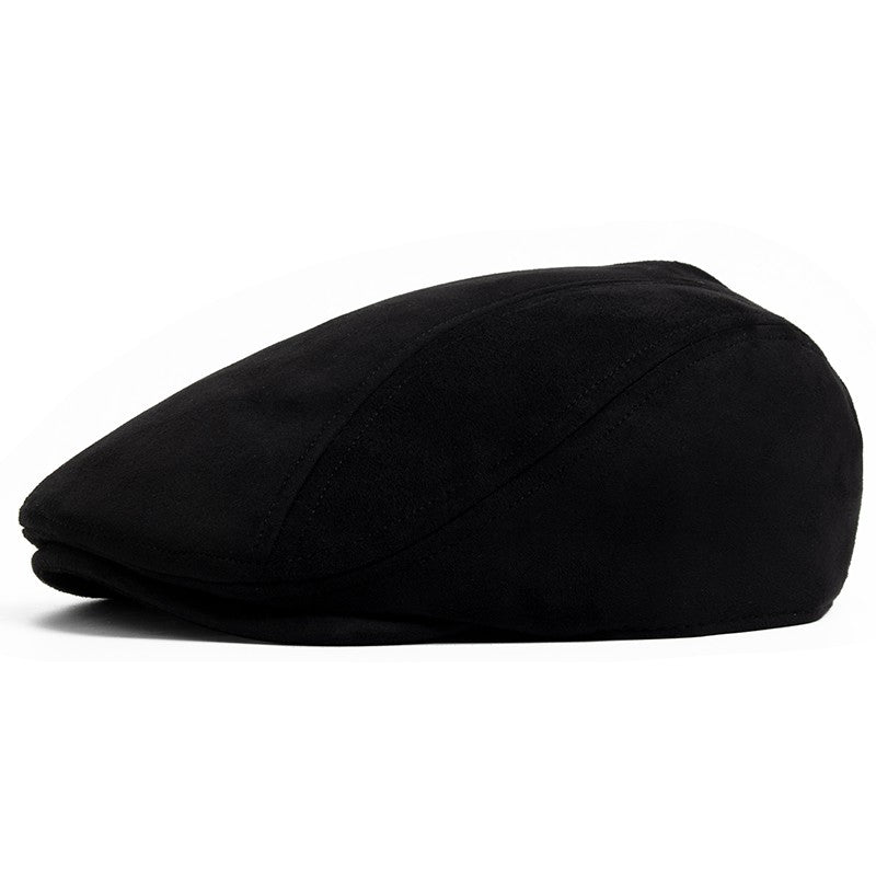 New Suede Autumn Winter Beret Fashion Vintage Men Women Newsboy Hat Casual Flat Visor Cap Berets For 54-58cm Head Circum Ference