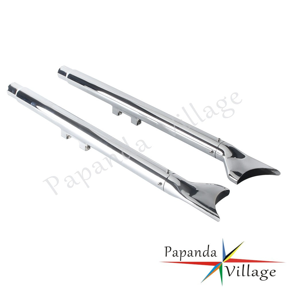 Old School Chrome 33/36/39/42 inch Fishtail Exhaust Mufflers For Harley Softail FLS FLSS FXSTDI  FXCW  FLSTFBS 2007 - 2017