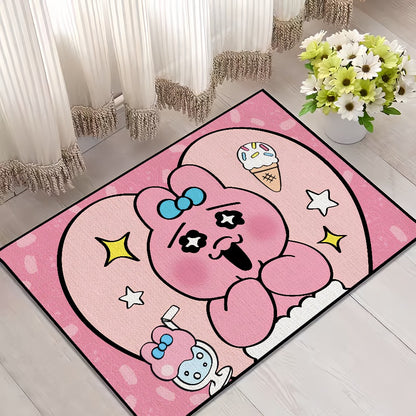 funny cartoon rabbit o-Opanchu U-Usagi small carpet Rug Home Decor Bedroom Mat Hallway Balcony Entrance Doormat Decoration