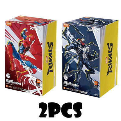 Novas Figuras de Ação de Anime Blokees Homem-Aranha Venom Marvel Rivals Champion Class Kit de Modelo Marvel Brinquedos de Presente de Figura de Ação Montável