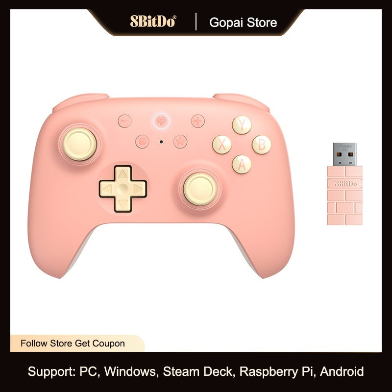 8BitDo Ultimate 2C Wireless Gaming Controller Hall Effect Joystick for PC, Windows 10, 11, Steam Deck, Raspberry Pi, Android