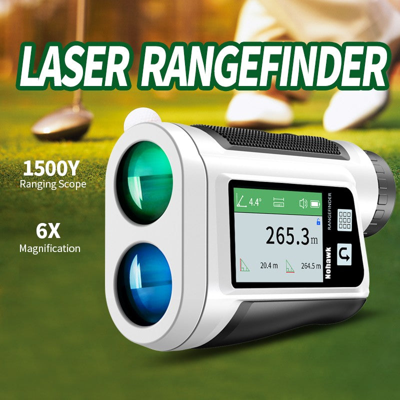 Telêmetro a laser multifuncional Nohawk para golfe com telemetria de inclinação e trava de bandeira para caça, construção, monocular
