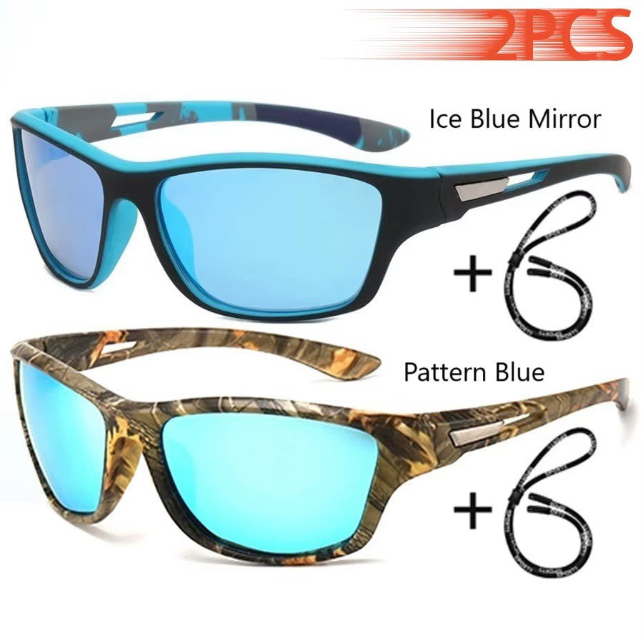 Fashion Polarized Sports Sunglasses With Chain Men Women Brand Designer Retro Sun Glasses Cycling Climbing Fishing UV400 Eyewear