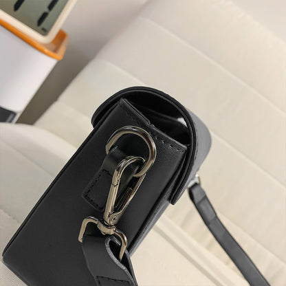 Single Shoulder Bag, Men's Genuine Cowhide Leather, Niche Design, Casual Crossbody Bag, Trendy Texture, Small Square Bag