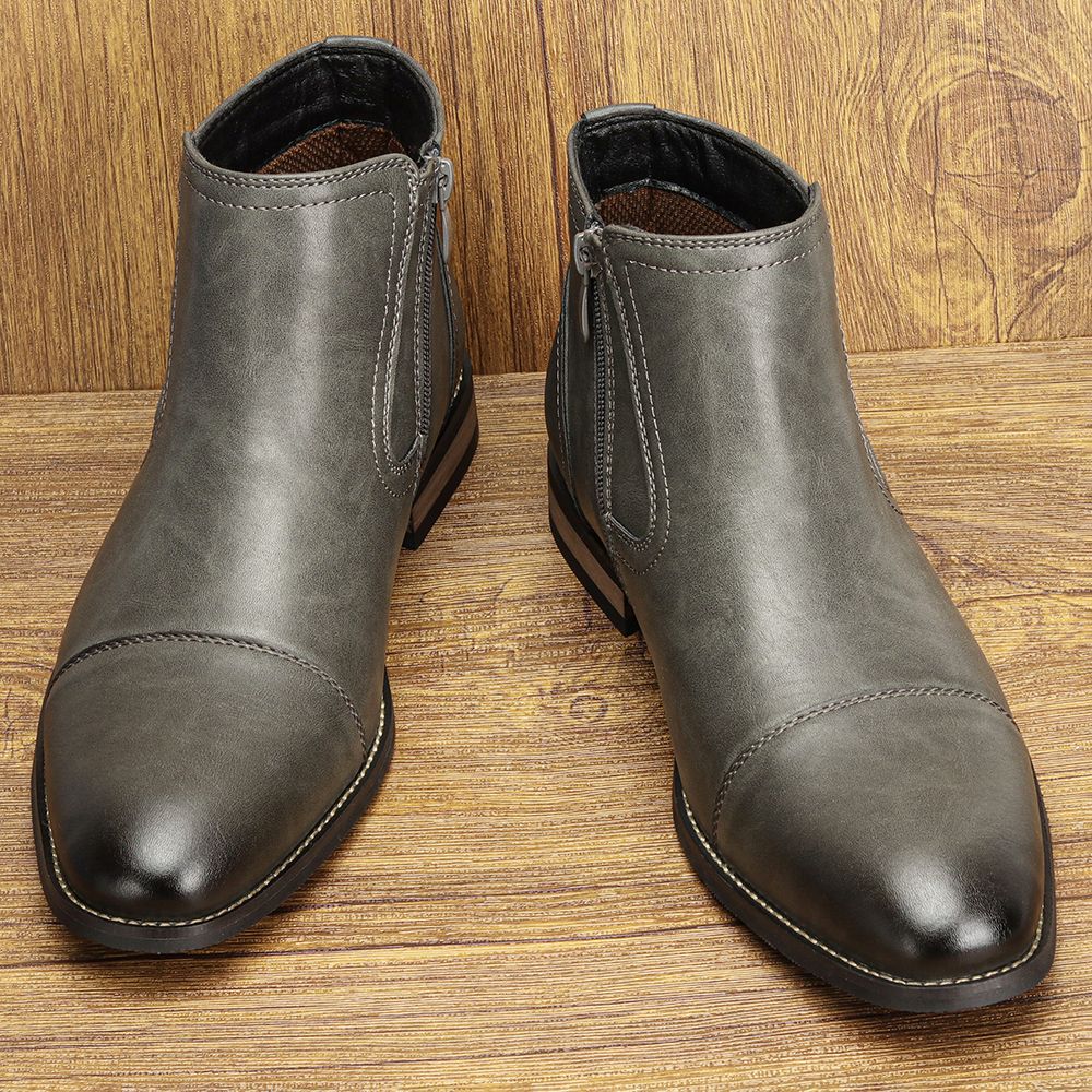 Botas Masculinas Confortáveis Moda 2025 Botas de Couro de Marca