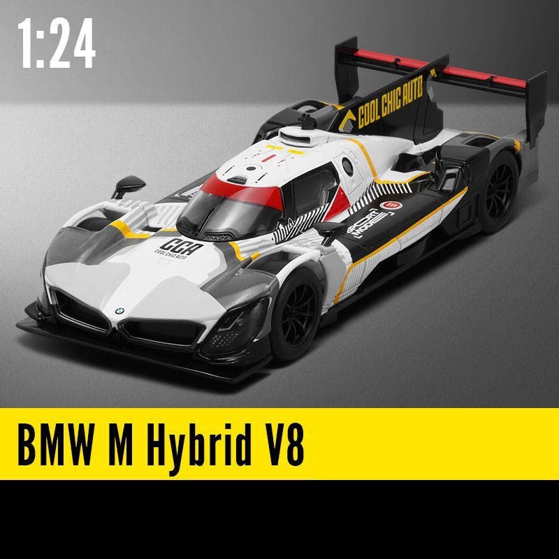 1:24 BMW M Hybrid BMW M Motorsport DTM LMDh Carro Miniatura de Liga de Metal Fundido Modelo de Carro em Escala Som?Luz Brinquedo Infantil de Carro Presente