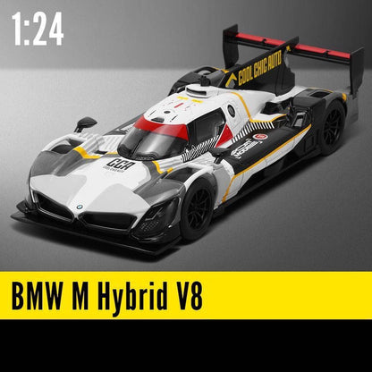 1:24 BMW M Hybrid BMW M Motorsport DTM LMDh Carro Miniatura de Liga de Metal Fundido Modelo de Carro em Escala Som?Luz Brinquedo Infantil de Carro Presente