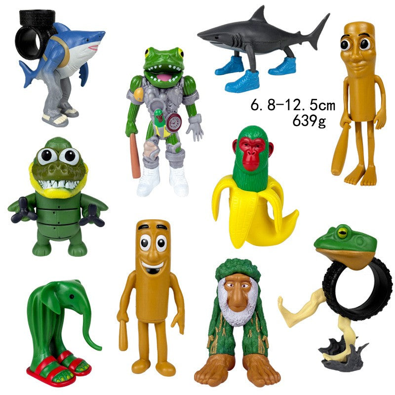 Boneco de brinquedo italiano Brainrot Tung Sahur Tralalero Tralala Figuras Bombardino Crocodilo Shimpanzini Bananini Decoração de modelo Boneca Presente
