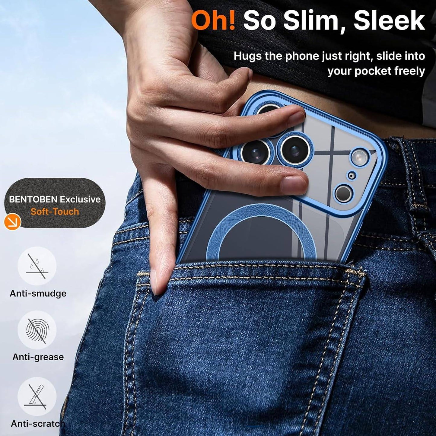 Proteção de Câmera Capa Luxo Transparente com Galvanoplastia TPU Macio Proteção contra Quedas com Capa de Telefone Magnética Para iPhone17Pro Max/17Pro/Air/17