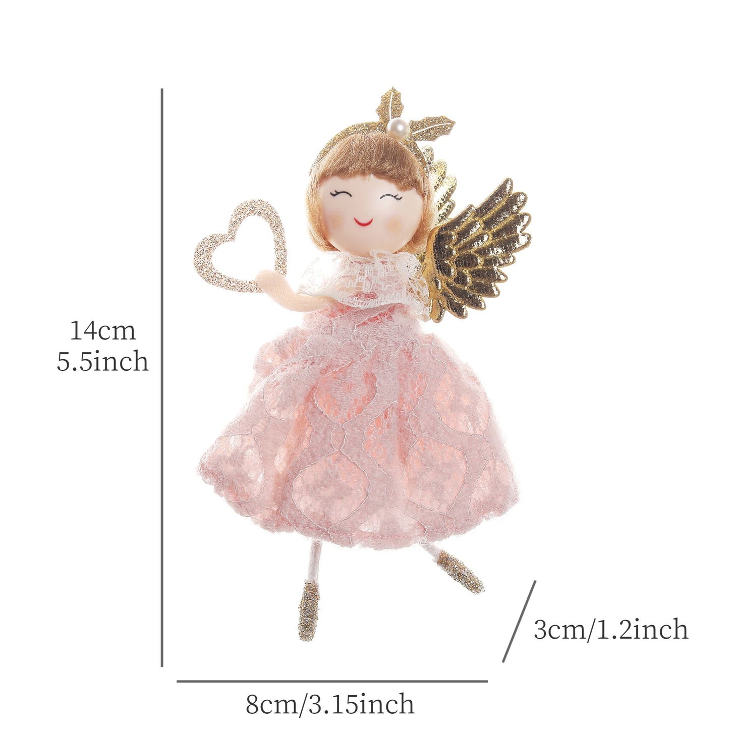 2024 New Year Gift Cute Christmas Angel Doll Xmas Tree Ornament Noel Deco Christmas Decoration for Home Natal Navidad 2023 Decor