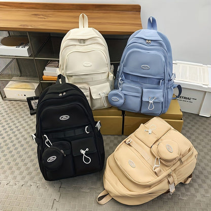 Simple Large Capacity Sports Travel Backpack Junior High School Leisure Backpack Tutorial Bag