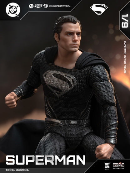 Original Fondjoy Black Superman 2.0 Figure Dc Zack Snyder'S Justice League Figures 1/9 Super Man Pvc Model Doll Joint Movable