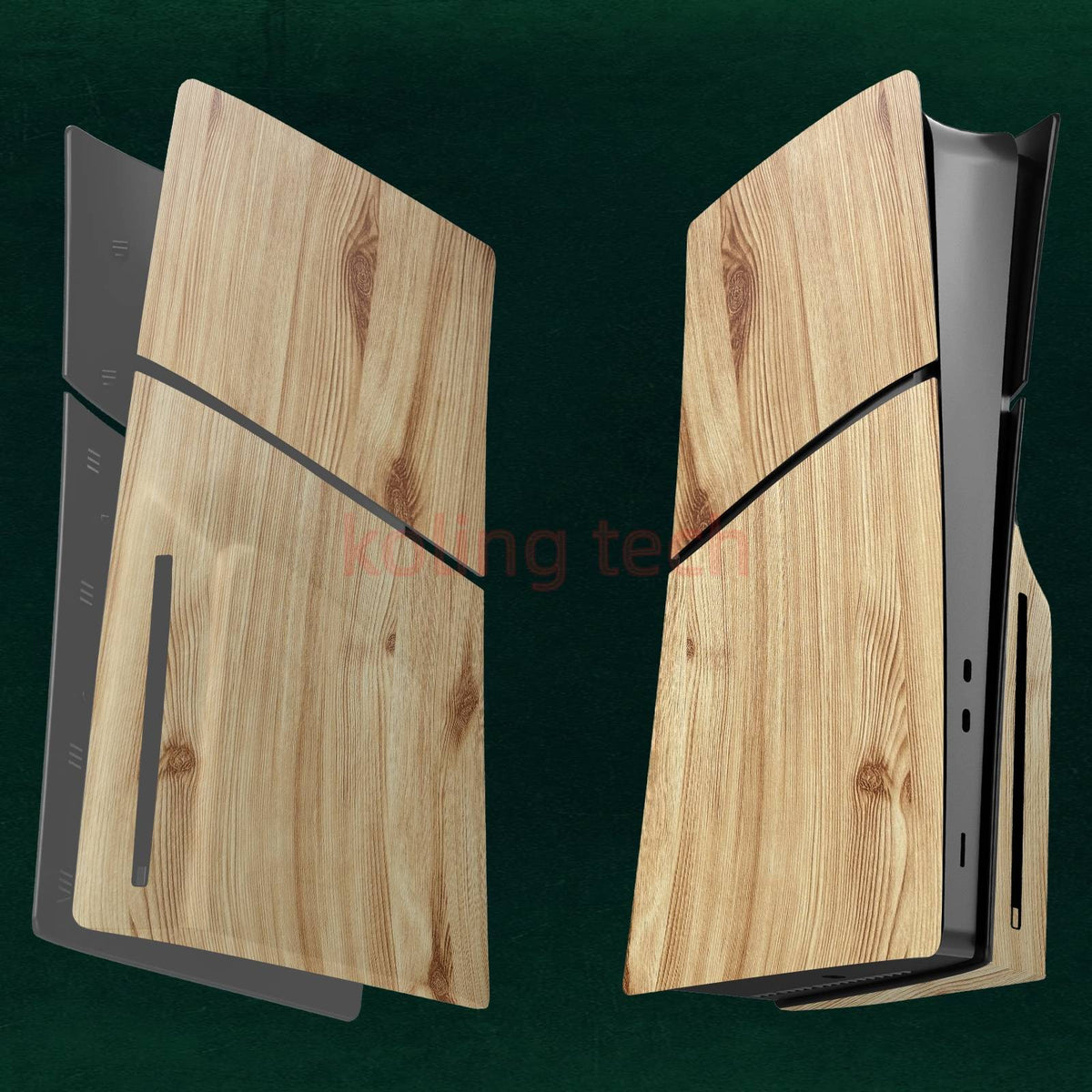 Wood Color Faceplate for New PS5 Slim Replacement Cover Shell Case Plate Accessories for PS5 Slim Disc Edition