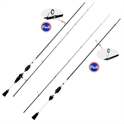 BIUTIFU Spinning Casting Ultralight Rod 1.8/1.92m T800 Carbon Fiber Fuji Ring 0.2-8g Solid Tip For Lure Trout Fishing Phishger