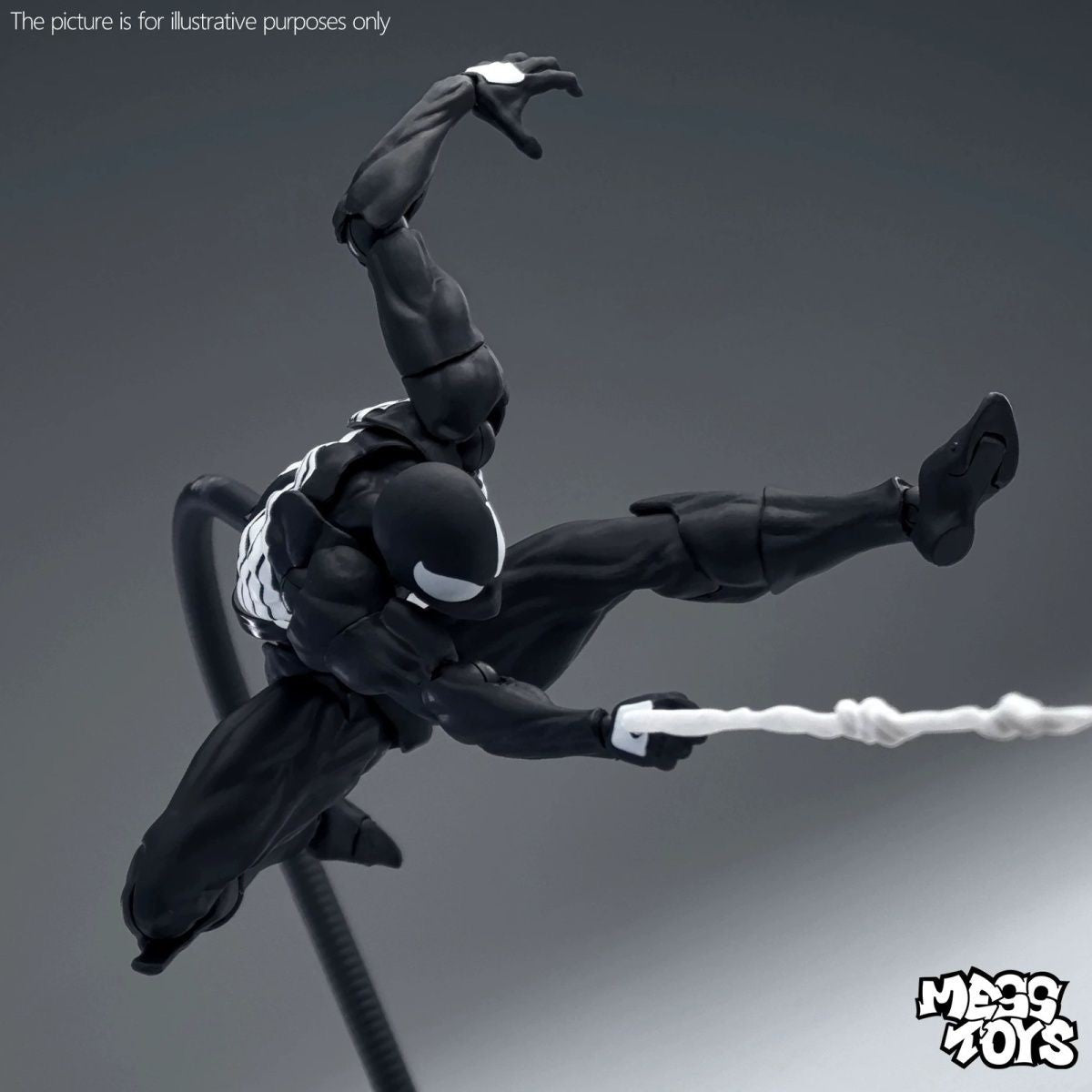 Hot Mess Toys Boneco de Ação do Homem-Aranha Preto Anime Aranha Terno Vermelho Preto Vizinho Simbionte Aranha Escarlate Cc Toys Brinquedo de Presente