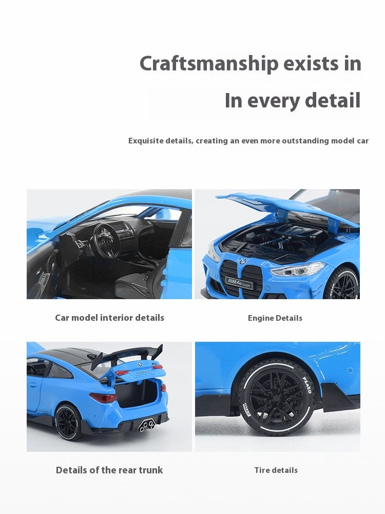 1/32 BMW M4 Coupé Carro Esportivo Liga Diecast Modelo Coleção Miniatura Enfeites de Mesa Miniauto Mini GT Presente de Feriado Menino