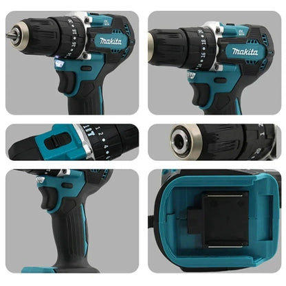 Parafusadeira/Furadeira de Impacto sem fio Makita DDF487 18V, Velocidade Variável, Motor Brushless, Ferramentas Elétricas