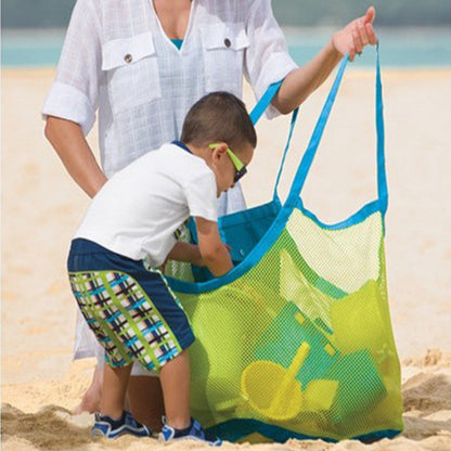 2PCS Beach Toys Mesh Bag Large Mesh Sand-Away Portable Tote With Convenient Hanging Hole Breathable Foldable Storage For Toys