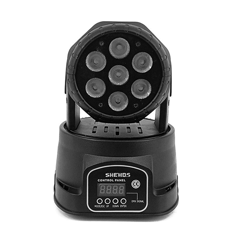 SHEHDS 1pcs LED 7x12W  Par Light 7x18W RGBWA+UV Moving Head Light Wash DMX 512  DJ Dicso Nightclub Party Christmas Audience