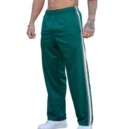 2024 Outono Europa E Estados Unidos Nova Moda Calça Reta Masculina Americana Solta Esporte Estampada Calça de Rua Combinando