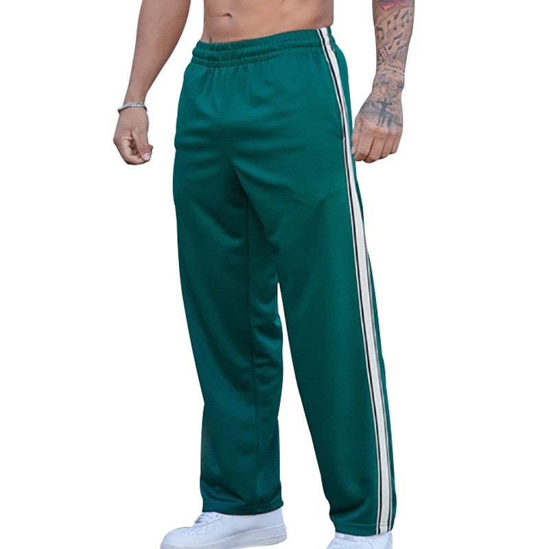 2024 Outono Europa E Estados Unidos Nova Moda Calça Reta Masculina Americana Solta Esporte Estampada Calça de Rua Combinando