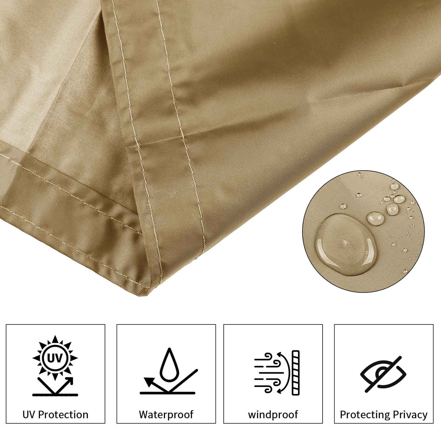 Balcony Privacy Screen Cover Fence Patio Waterproof Shade Cloth 95% UV Protection Shield Deck Shade Sail Garden Porch Pool Decor