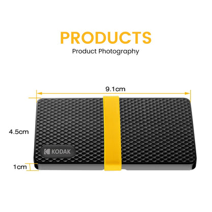 KODAK USB3.1 GEN2 SSD 1TB Disco Rígido Externo 128GB 256GB 512GB 1TB Mini PSSD de estado sólido para PCs laptops disco duro externo