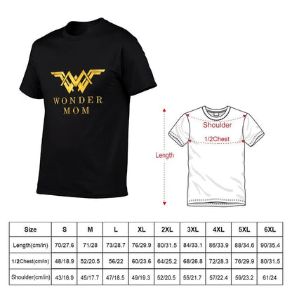 Wonder Mom T-Shirt t shirts for man graphic vintage black cotton t-shirt plain for man package T-Shirt
