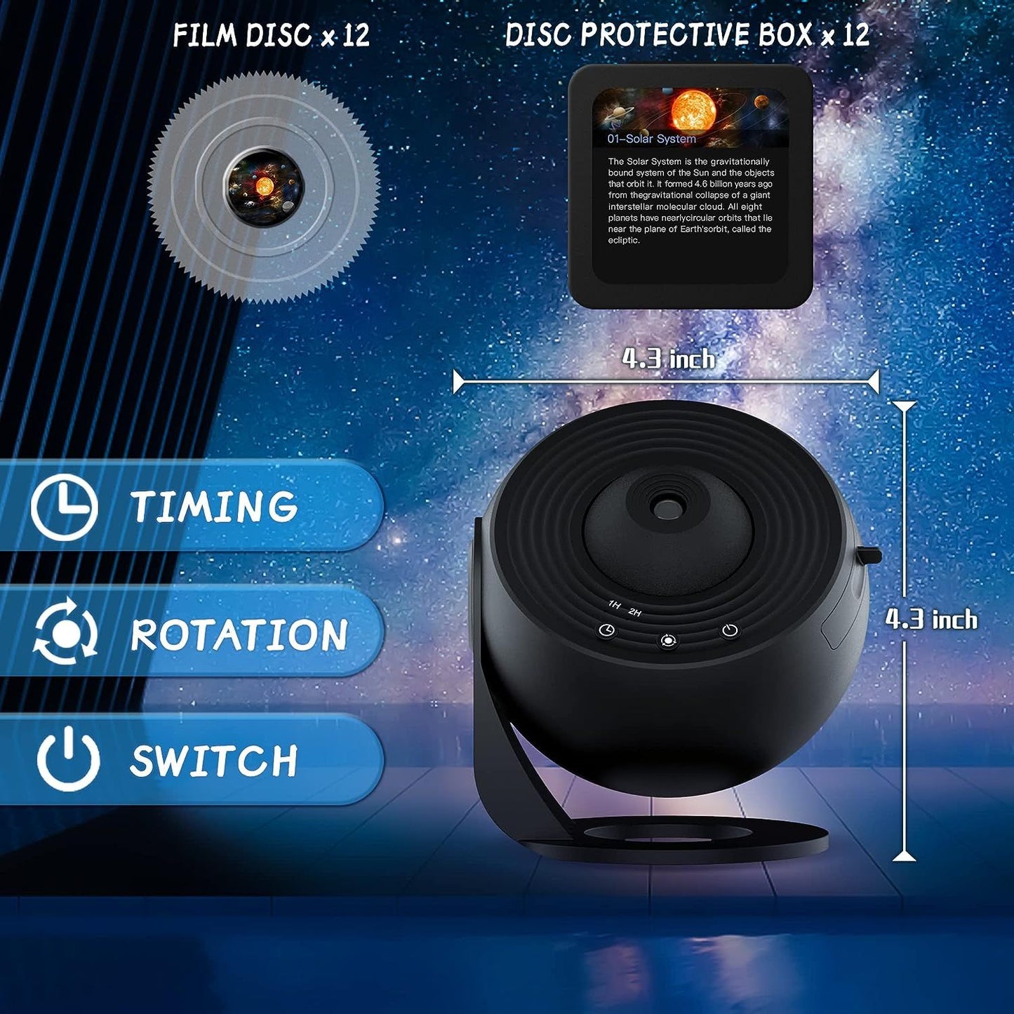 13 in 1 Star Projector, Planetarium Galaxy Projector for Bedroom, Aurora Projector, Night Light Projector for Kids Adults