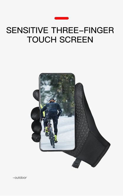 Luvas Térmicas Touchscreen para Ciclismo e Direção à Prova D'água, Antiderrapantes e Resistentes ao Vento para o Inverno (Femininas e Masculinas)