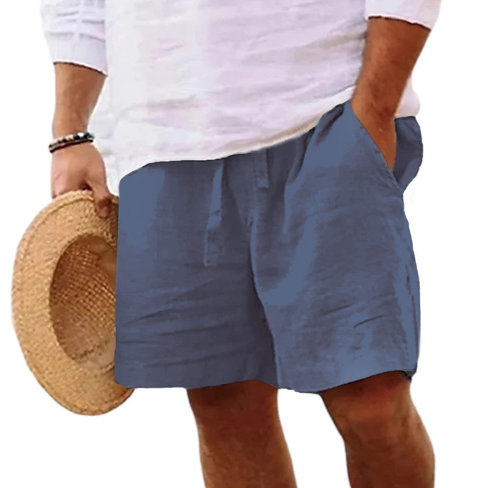 Summer New Men's Breathable Whiter Shorts Hawaii Beach Pants Male Solid Color Trousers Loose Versatile Streetwear 3XL For Men