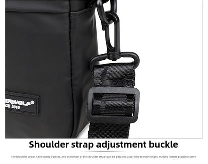 Simple Mini Men Crossbody Bag For Phone Side Bag Casual Waterproof PU Leather Shoulder Bag Business Small Messenger Sling Bags