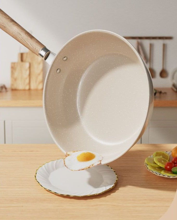 Deepen Non-Stick Frying Pan Wok Medical Stone Household Steak Pancake Pot Induction Cooker Gas Stove Universal Kitchen Cookware