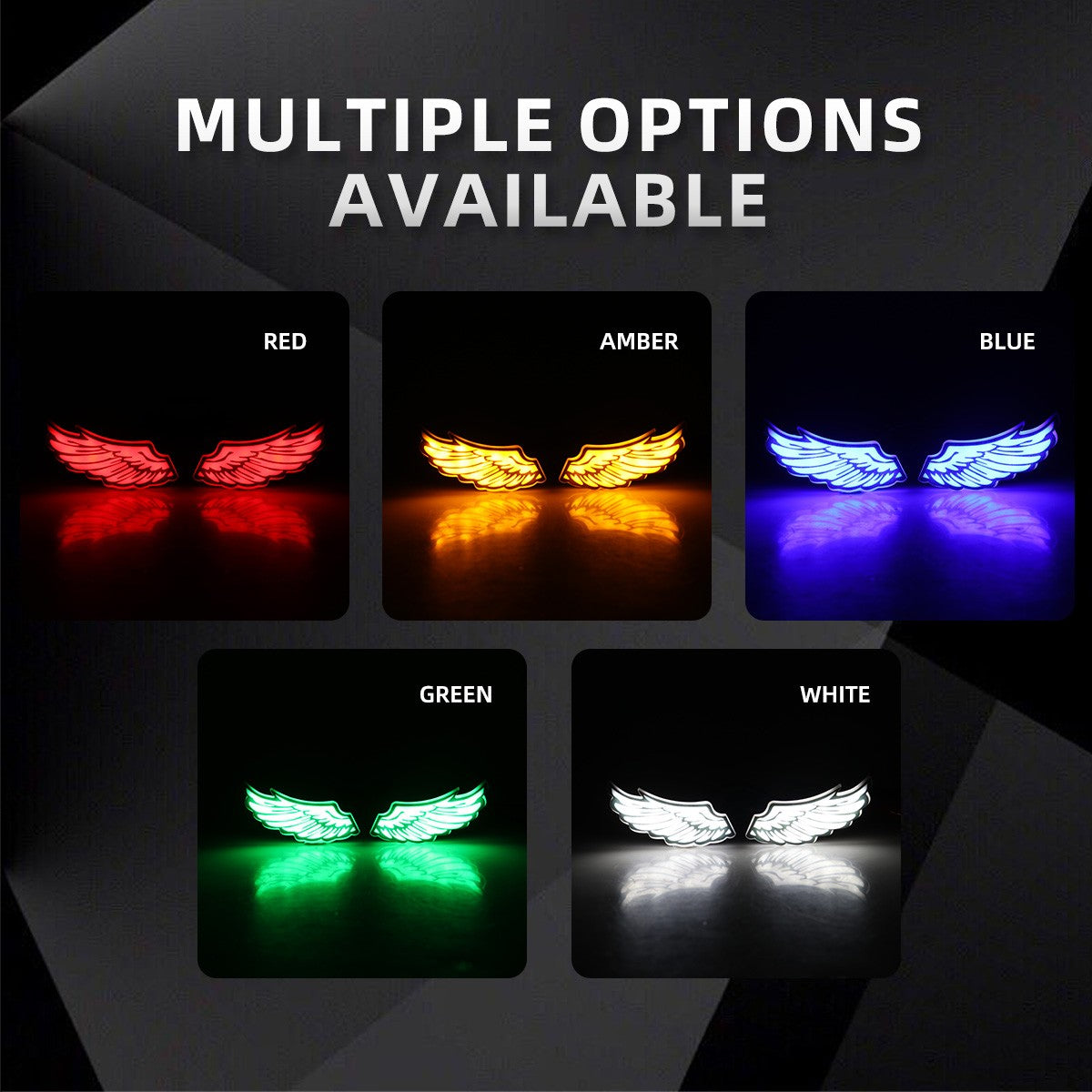 Luz LED de Moto em Formato de Asa Olhos de Águia Luz Traseira Decorativa Luz Criativa Pisca-Pisca Indicador de Seta
