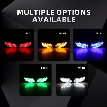 Luz LED de Moto em Formato de Asa Olhos de Águia Luz Traseira Decorativa Luz Criativa Pisca-Pisca Indicador de Seta