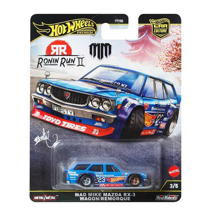 Hot Wheels Premium 2025 FPY86 Ronin Run 2, Japan Historics 5 Car Culture, Modelo Diecast Escala 1:64, Brinquedos Colecionáveis de Presente para Crianças