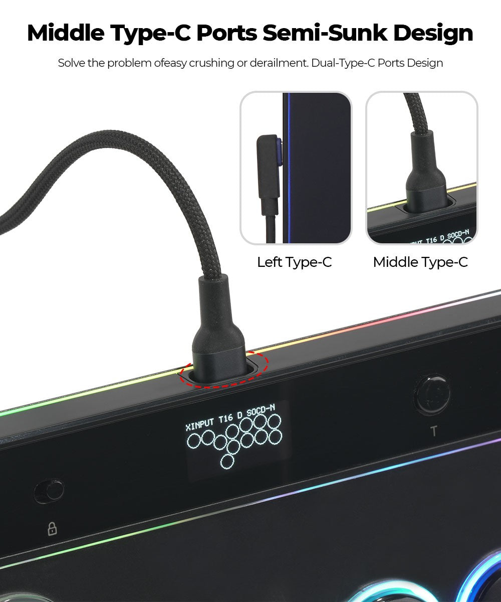 Haute42 Magnetic C16-S Joystick Hitbox Leverless Controller Stickless Arcade Stick Keyboard For PC/PS4/PS5/Switch Fight Sticks