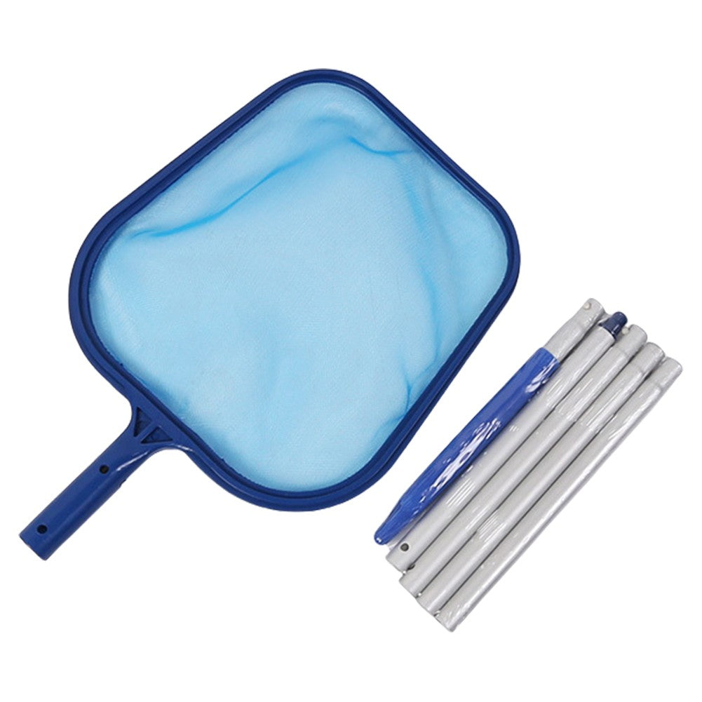 Swimming Pool Skimmer Net with 5 Aluminum Pole Sections Pool Net Skimmer Rak Pool Cleaner Leaf Removal Garden Pond Cleaning Tool