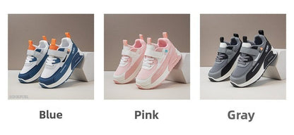 PU Leather Sport Shoes for Children 2025 Trend Fashion Kids Sneakers Soft-soled Outdoor Boys Girls Running Shoes