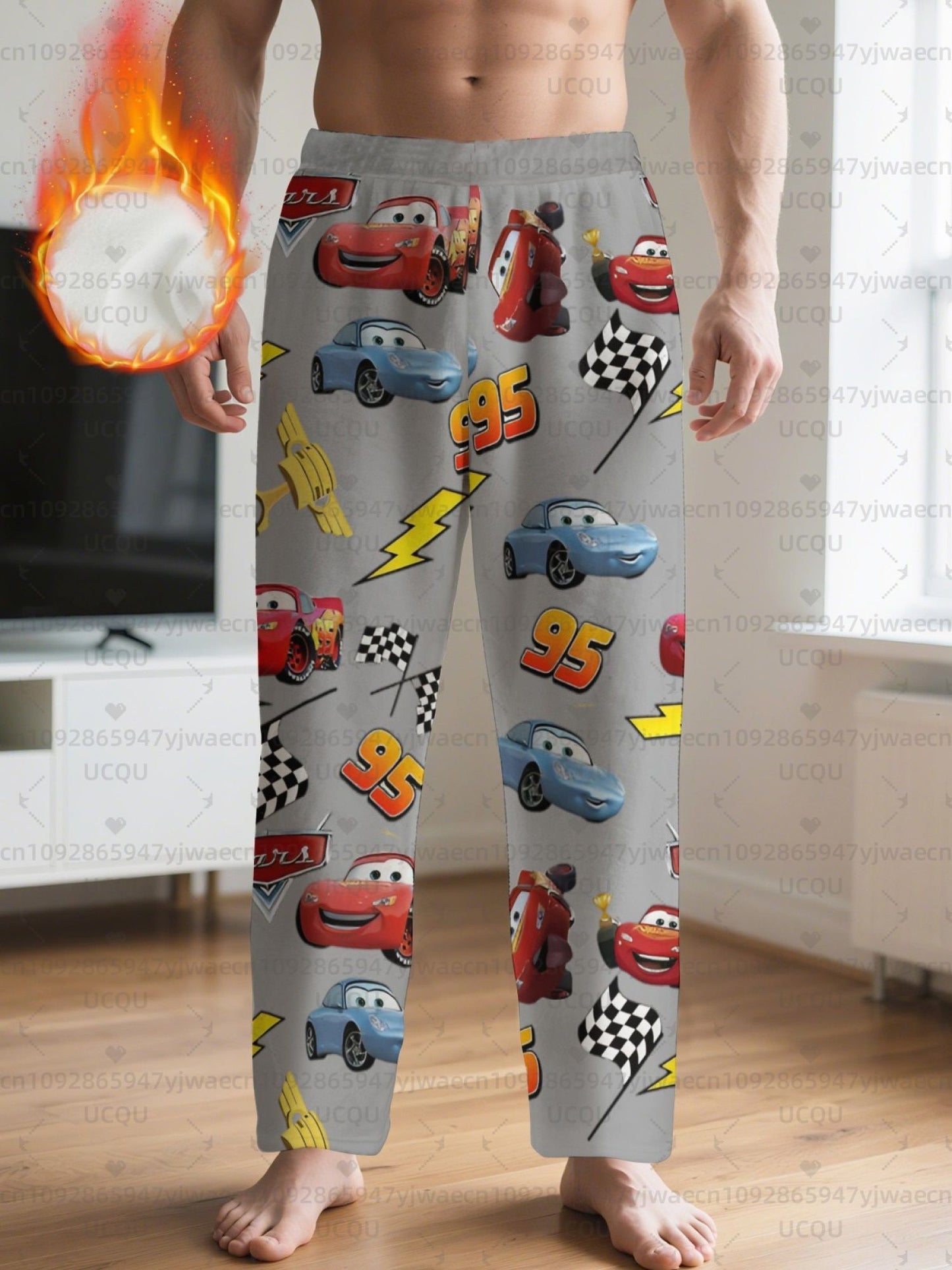 Men's Lightning McQueen Sally Flannel Pajama Pants Christmas Pajama Pants Winter Pajamas Fleece Pajama Women Sleep Pants