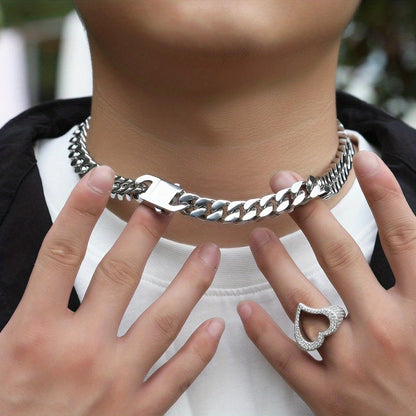 Pulseira Acessório Masculina de Aço Inoxidável 316 Banhada a Ouro 18k, Corrente Cubana Criptografada de 8, 10, 12mm, Estilo Miami Rap Hip Hop