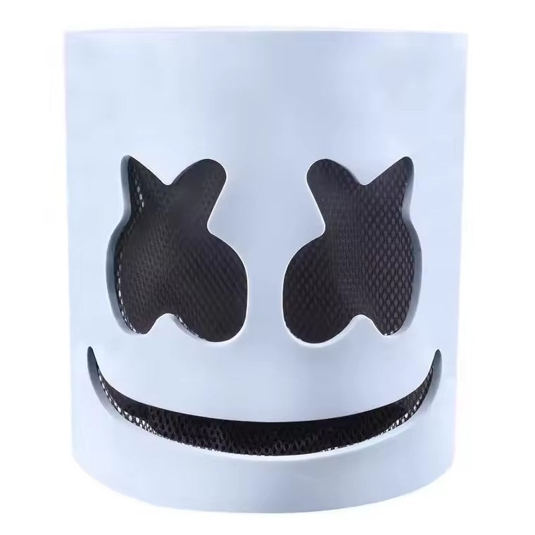 Fashion Luminous LED Mask DJ Costumes Accessories Glow Supplies Neon Light Marshmallow Mask For Music Festival Nightclub Dance